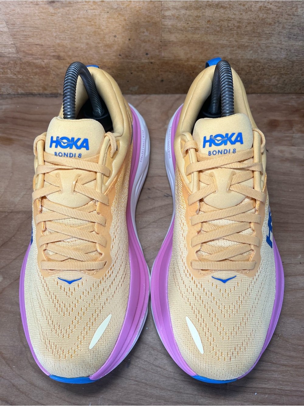 Hoka One One Bondi 8 Womens Size 7.5 Running Shoes Sneakers Impala Cyclamen - Picture 3 of 12